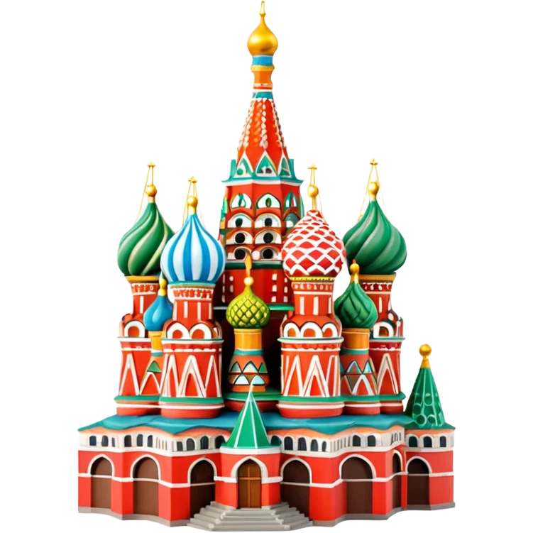Moscow St. Basil's Cathedral in the form of a figurine souvenir emoji