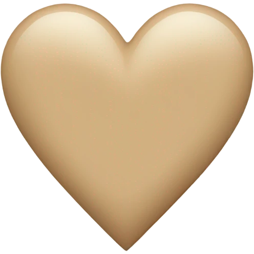 baige colored heart emoji