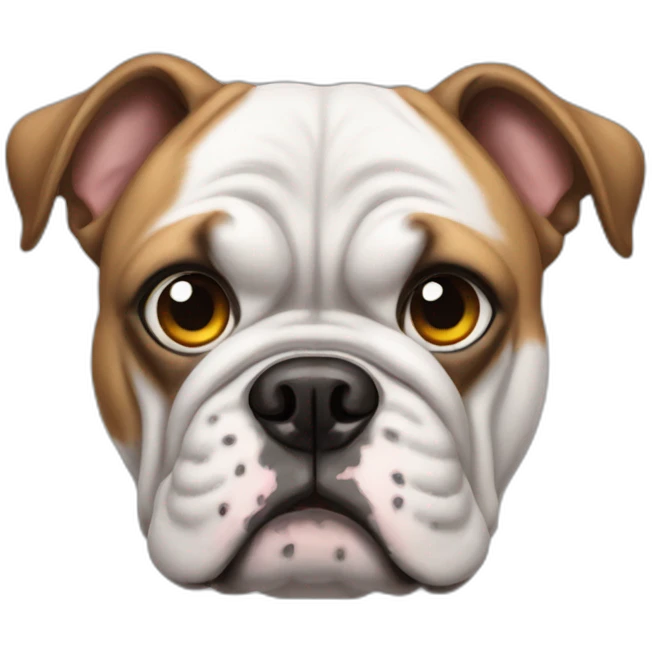 Bulldog making eyes emoji