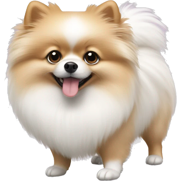White Pomeranian  emoji