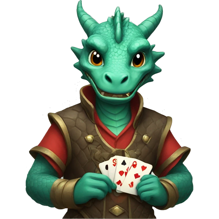Dragon card player emoji