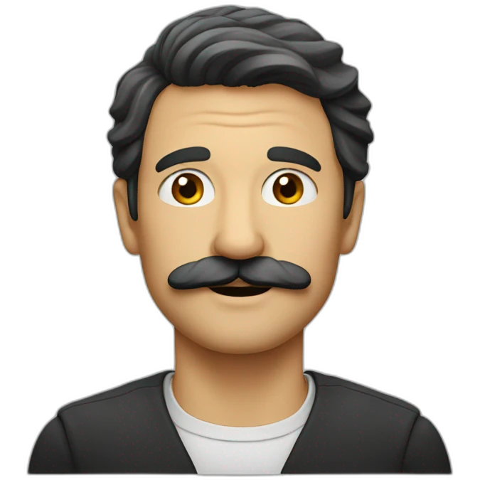 Deutsh man with a black mustache emoji