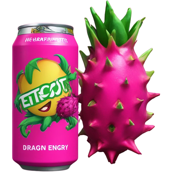 Dragonfruit & Dragon Energy Drink  emoji