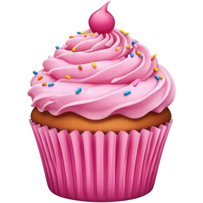 cupcake with pink icing emoji