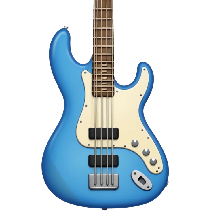 blue bass guitar emoji