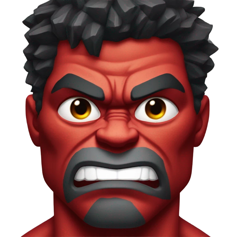Red hulk face emoji