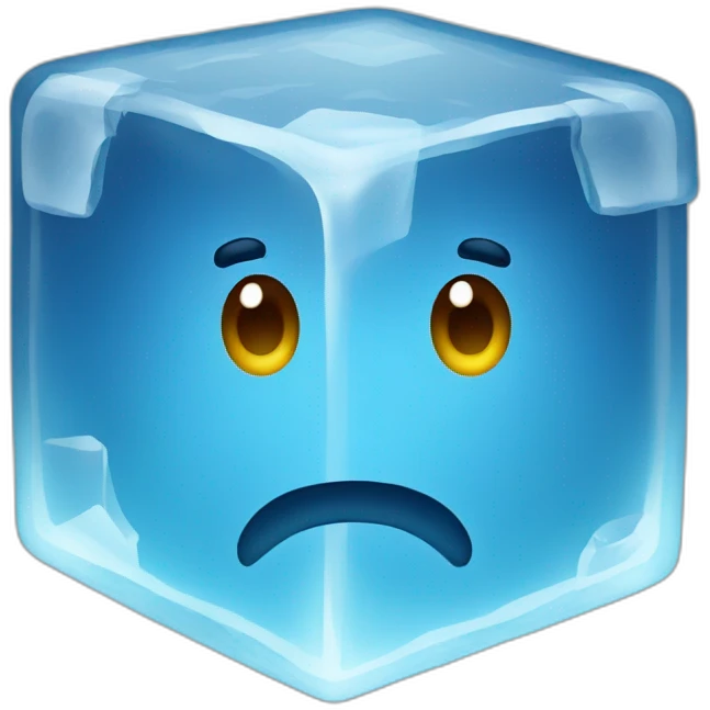 Hot ice cube emoji