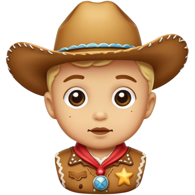 cowboy baby cookie emoji