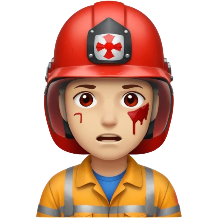 Person helmet accident emoji