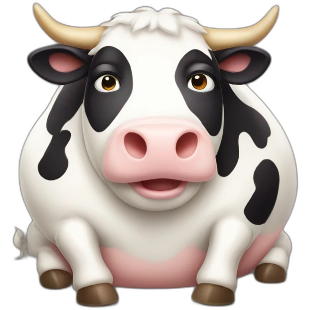 Morbidly Obese cow emoji