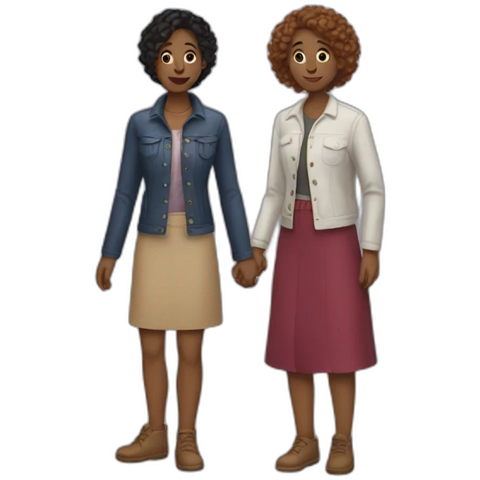 lesbian throuple emoji