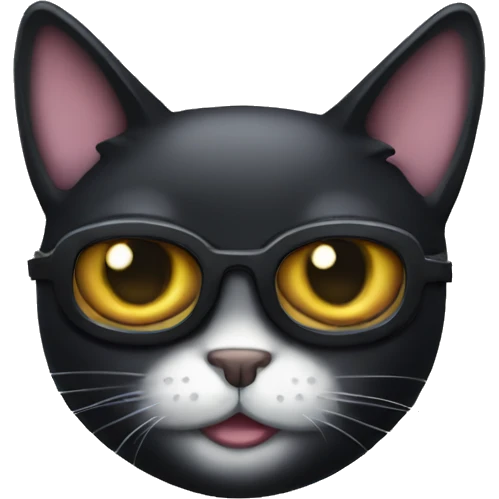black cat with eyepatch emoji