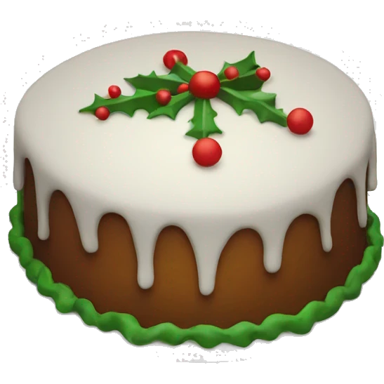 Christmas cake emoji