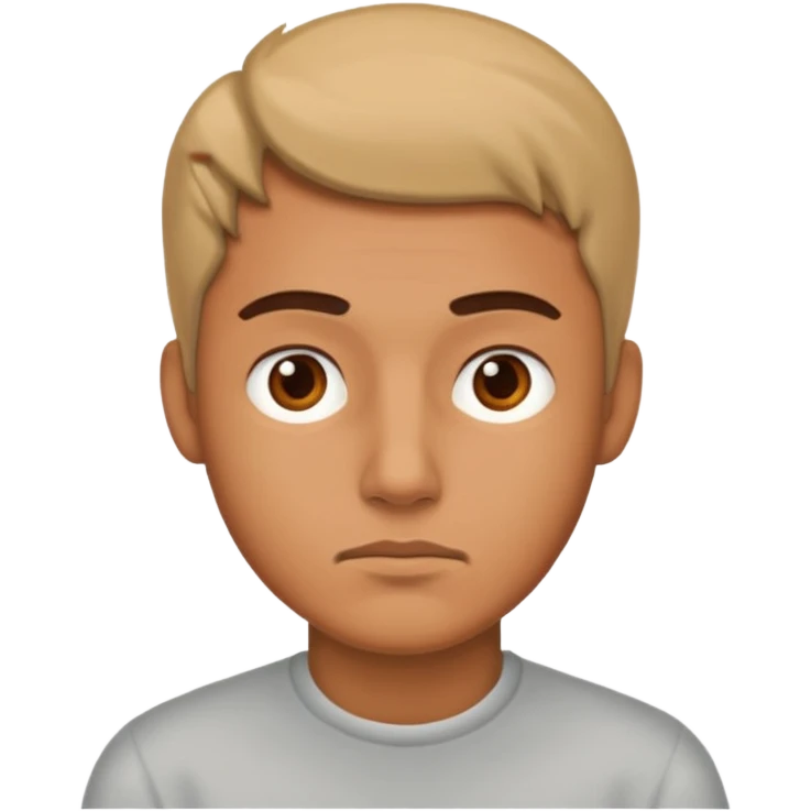 a guy thinking 67 emoji