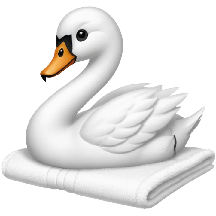 swan towel emoji