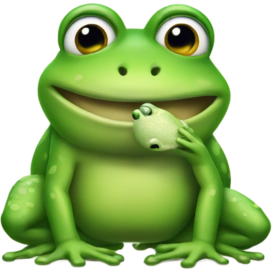 Frogs making out emoji