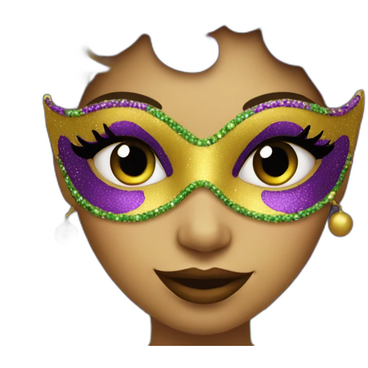 Mardi gras girl emoji