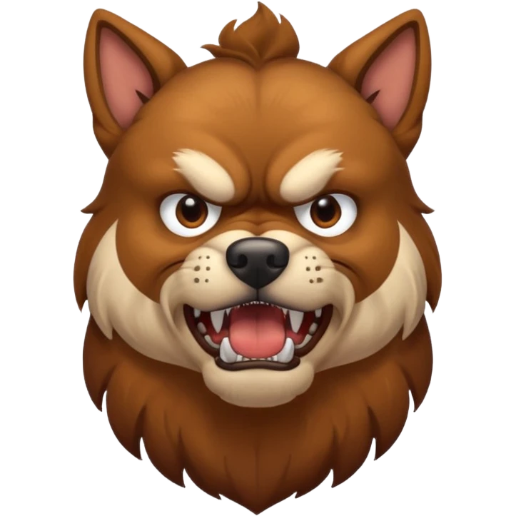 Menacing looking dog emoji