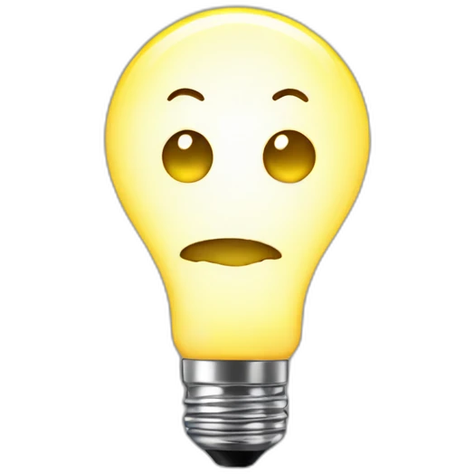 lightbulb with a face  emoji
