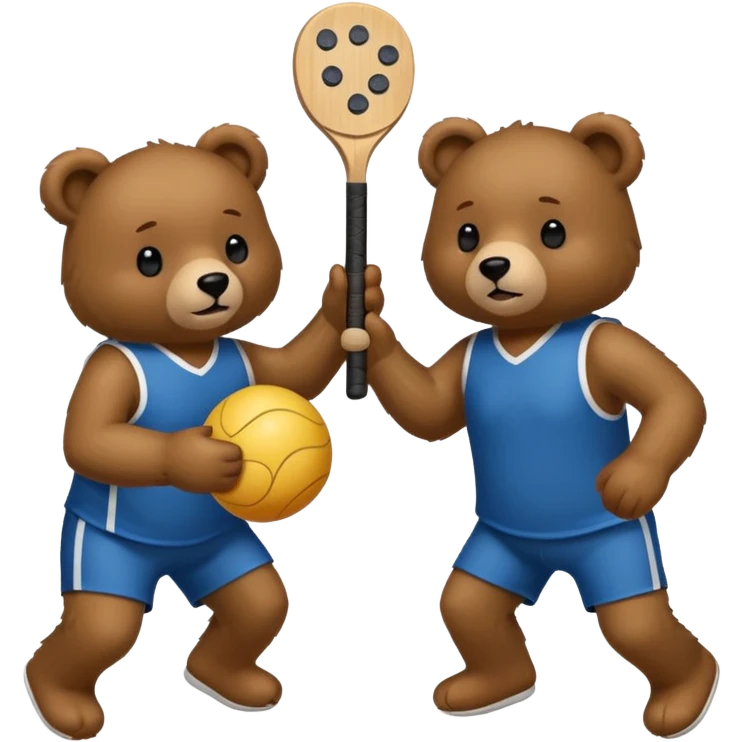 Bears playing pickleball emoji
