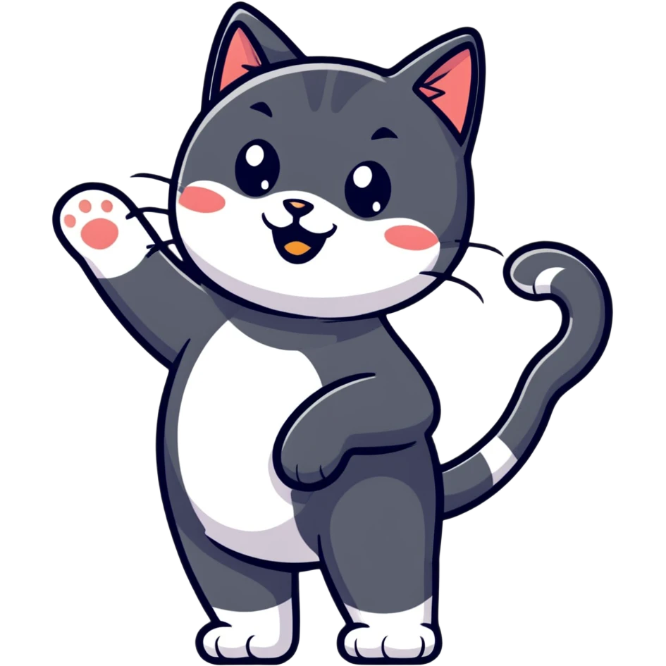 cat pointing and laughing emoji