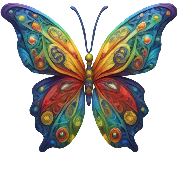 Rainbow butterfly emoji