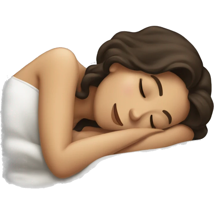Brunette girl sleeping emoji