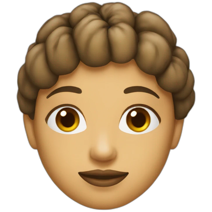 Une femme avec une tête de patate emoji