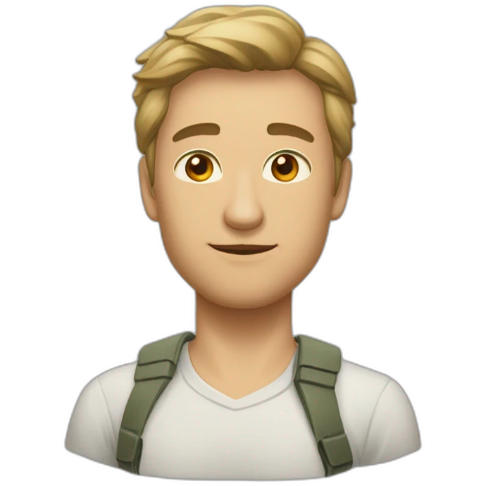 мужчина молодого возраста за ноутбуком волосы каштан цвет emoji