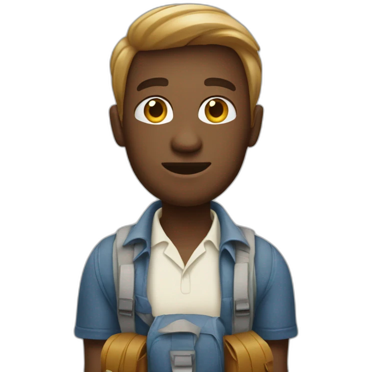digital worker in vacation emoji