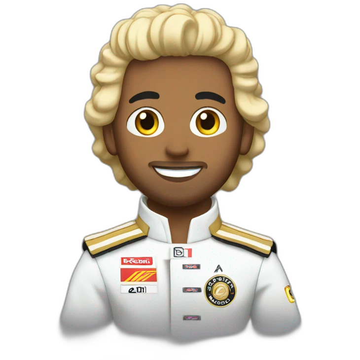 Hamilton in a f1 emoji