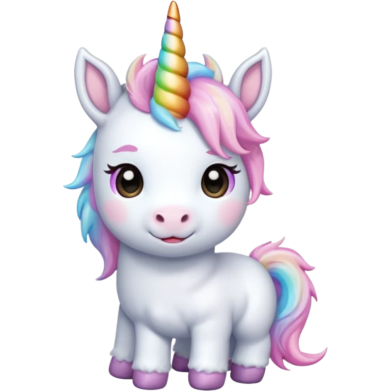 baby unicorn, chibi full body emoji