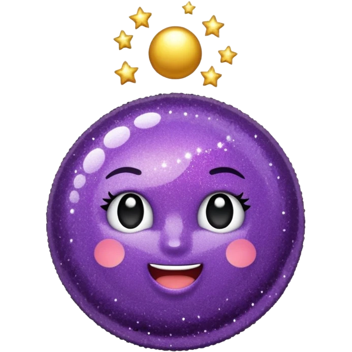bolinha glitter roxo emoji