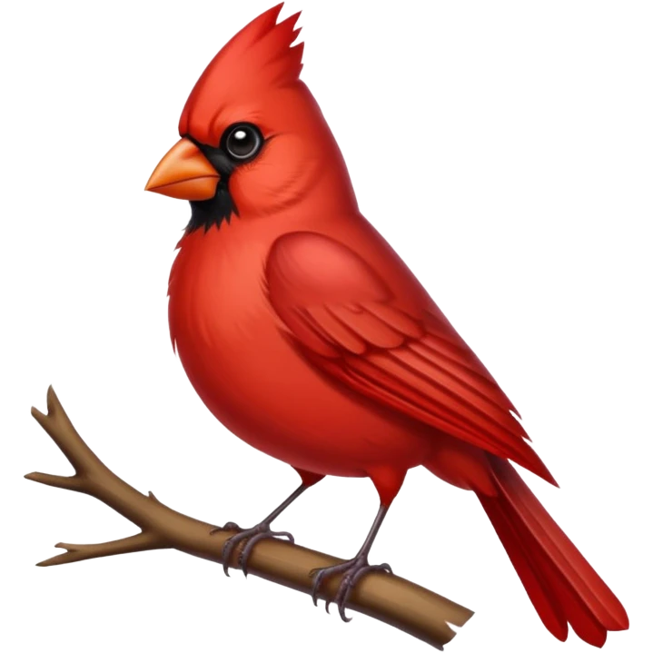 Ultra realistic detailed cardinal bird emoji