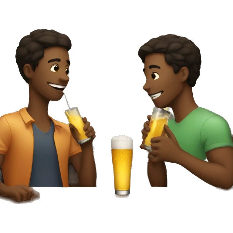 drinking in a bar with a friend  emoji