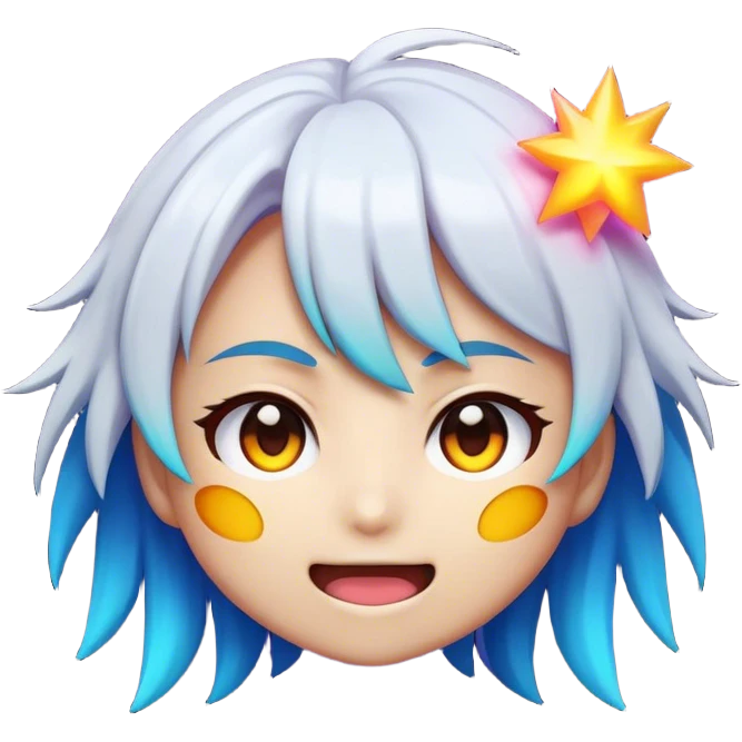 Cinematic Realistic Anime Pop Culture Emoji, featuring a dynamic, stylized portrayal of iconic anime characters rendered with vibrant textures and energetic, colorful lighting. emoji