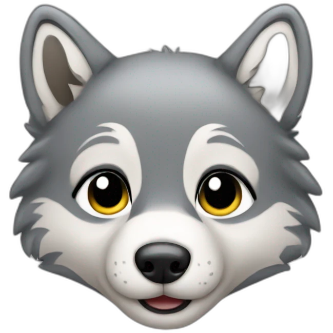 baby grey Wolf emoji