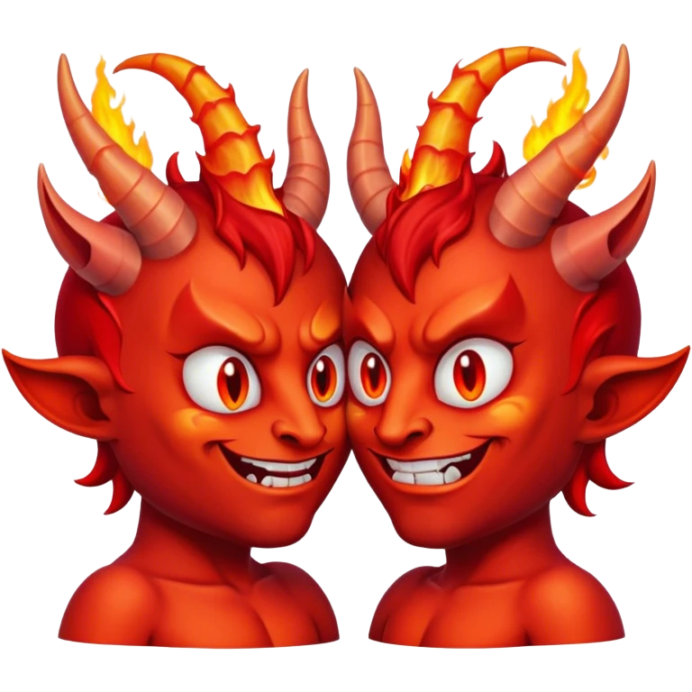 Devils love each other  emoji