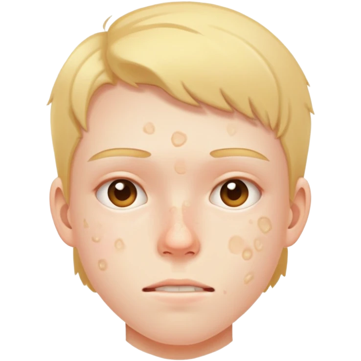 teenager face with acne breakout emoji