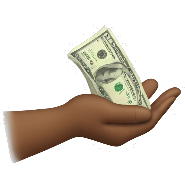 giving money from hand to hand emoji