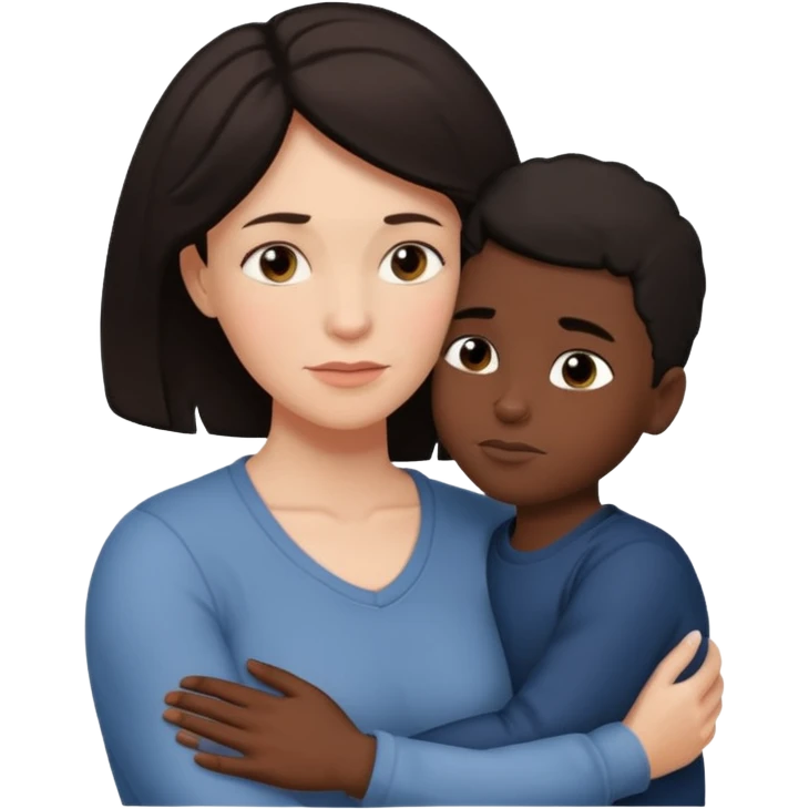 love from a white mother to a black son emoji