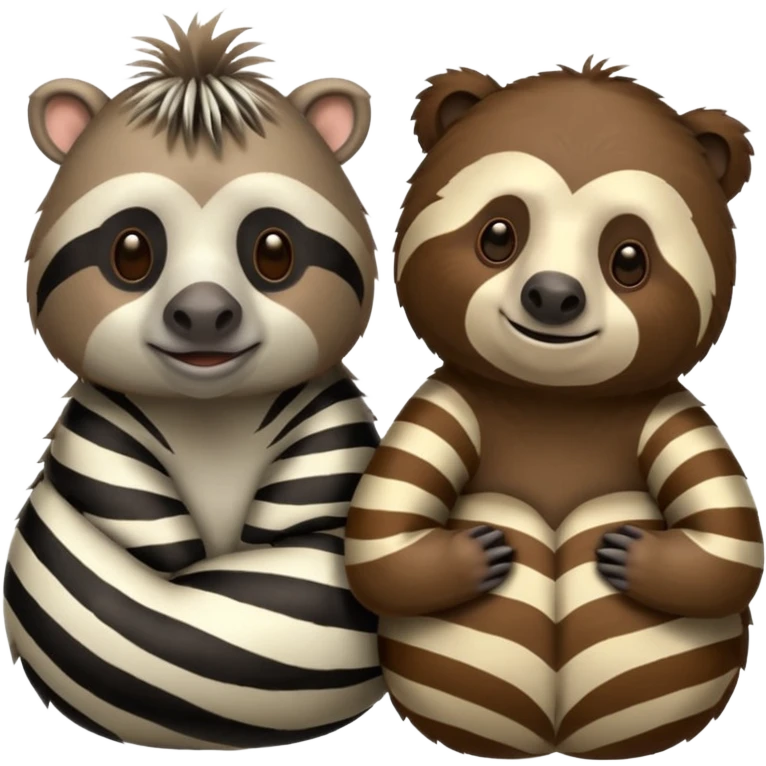 zebra and sloths  emoji