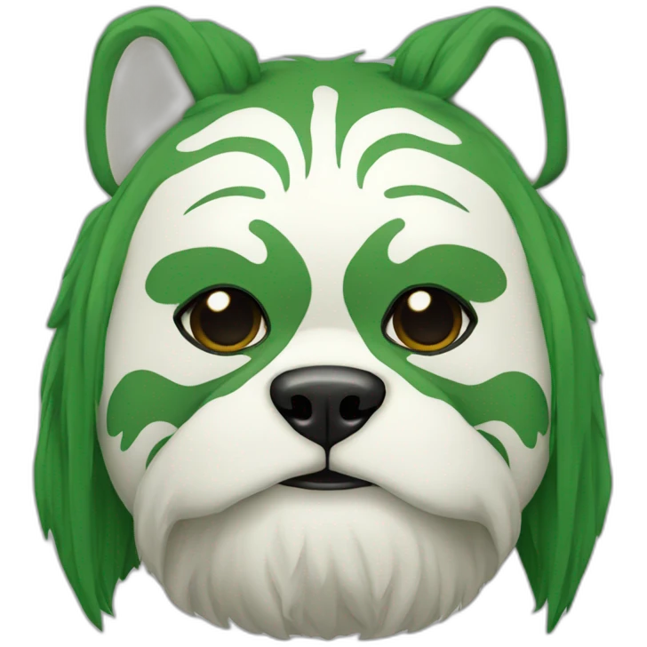 massive-guy-noh-dog-mask-greenlonghair-japanese-kimono emoji