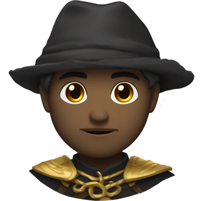 Corvo com uma elipse dourada sobre sua cabeça  emoji