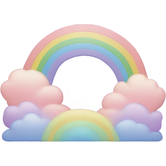 Pastel coloured rainbow emoji