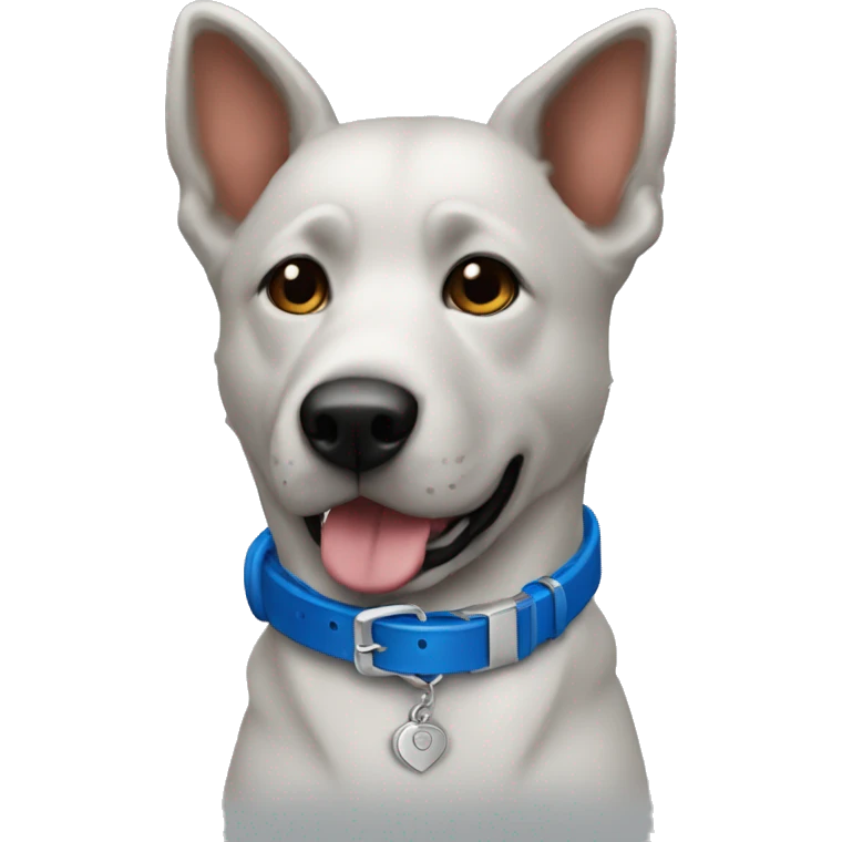 perro azul collar rrojo emoji