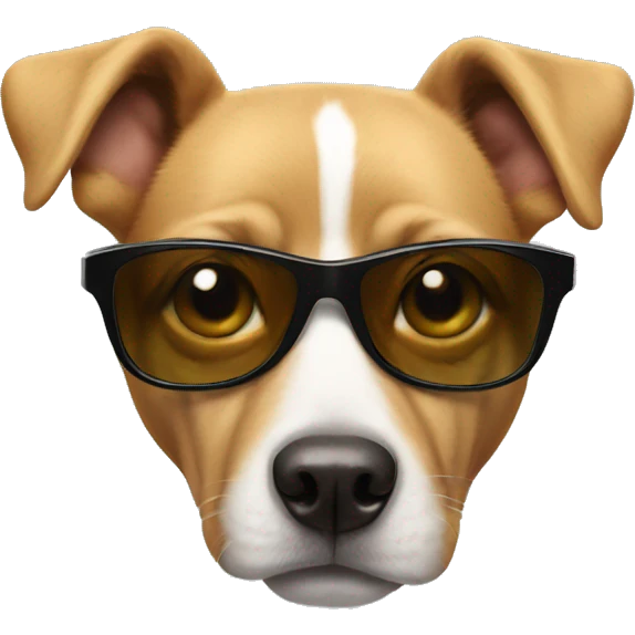 Dog wearing sunglasses emoji