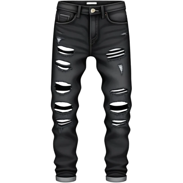 Black ripped jeans emoji