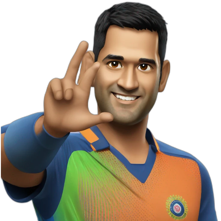MS DHONI waving emoji