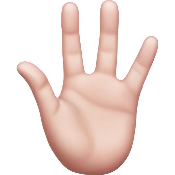 realistic hand gum emoji